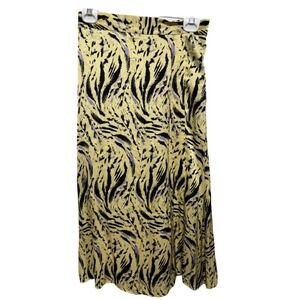 Esqualo Tiger Striped Water Color Y2K Style Slip Skirt Midi Length Size 6